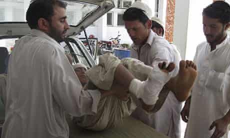 Afghan boy injured in US air strike