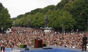 obama berlin crowd crowds barack hear 2008 speech gather foreign policy presidential democratic gathered candidate senator column victory guard security