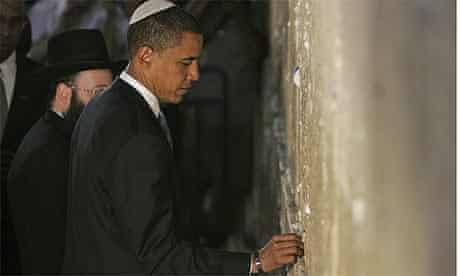Barack Obama places a note in the Western Wall, Judaism's holiest site, in Jerusalem. AP/Tara Todras-Whitehill