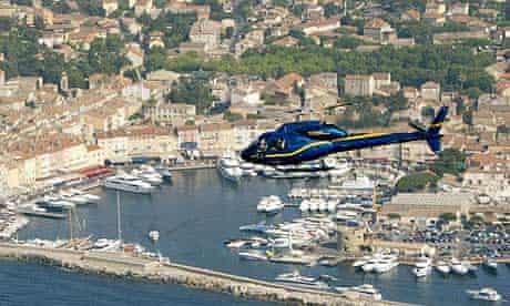 A helicopter over St Tropez