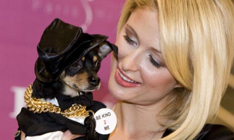 Paris Hilton and dog
