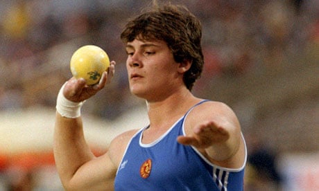 Athlete Heidi Krieger of the former German Democratic Republic