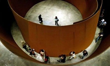 An installation by the American artist Richard Serra at the Guggenheim