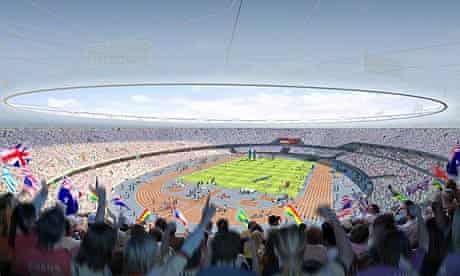 An artist's impression of the Olympic stadium for the London 2012 Olympics
