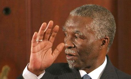 Thabo Mbeki speaks at a press briefing in Pretoria earlier this week