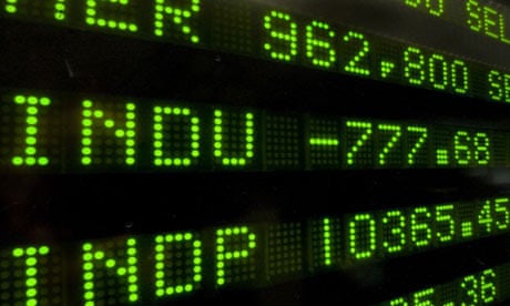 A board at the New York Stock Exchange on Wall Street displays the Dow Jones final numbers on September 29 2008