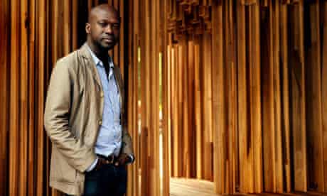 Architect David Adjaye in his pavilion created for the London Design Festival on the South Bank