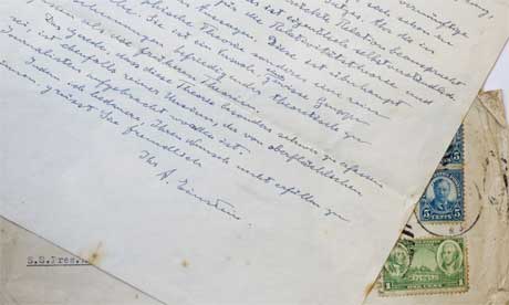 einstein handwritten letter