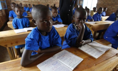 Pupils in a school in Rwanda