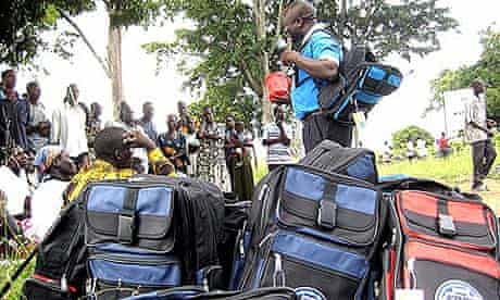 Village Health Team collect their medical packs