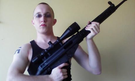 Daniel Cowart, 20, pictured on MySpace holding a weapon
