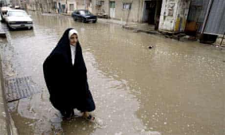Flooded Baghdad street this week