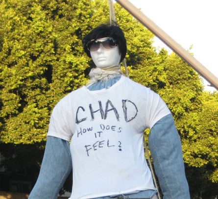 Effigy outside house in West Hollywood