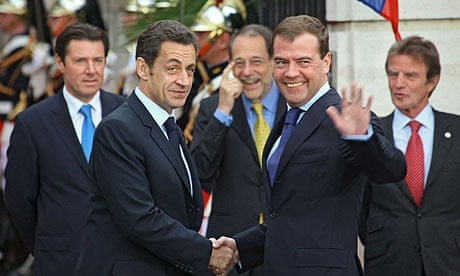 Nicolas Sarkozy and Dmitry Medvedev