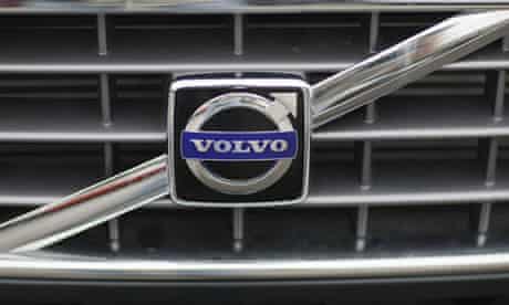 A Volvo logo on a car