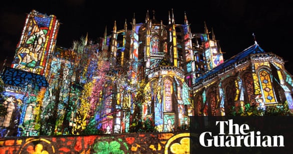 The bishop's house is pictured as it lit with christmas decorations in Christmas lights and art installations around the world | Art and