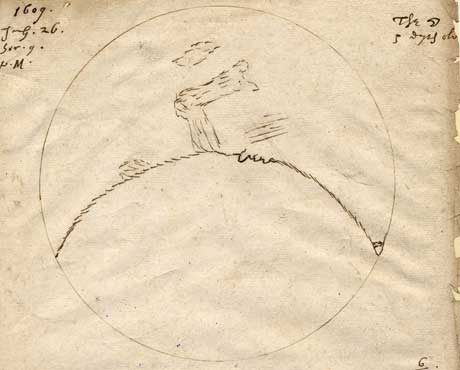 Moon: Lunar drawing by Thomas Harriot