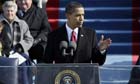 President Barack Obama gives his inaugural address