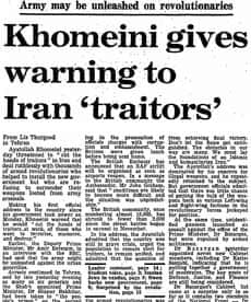 Iranian Revolution, 30 years: Khoemini gives warning