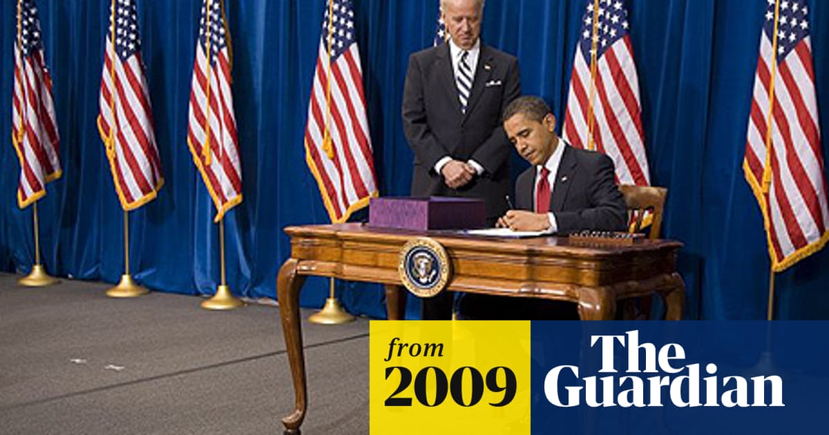 Obama Signs 787bn Economic Stimulus Bill Obama Administration The Guardian