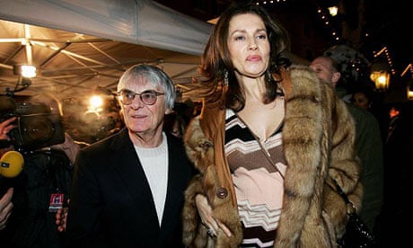 Bernie Ecclestone and his ex-wife Slavica