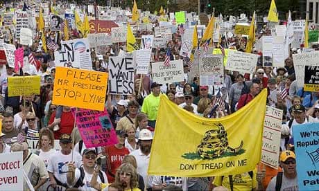 Demonstrators protest Obama's healthcare reform plan
