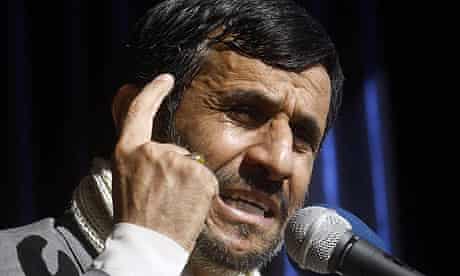 Mahmoud Ahmadinejad speaking in Kermanshah on Wednesday 28 January 2009