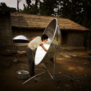 Earth Alert: Solar cooker at a Bhutanese refugee settlement, Nepal
