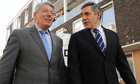 Alan Johnson and Gordon Brown on the Kiln Place estate in north London