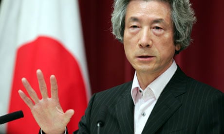 Japan's Prime Minister Koizumi speaks during news conference at his official residence in Tokyo