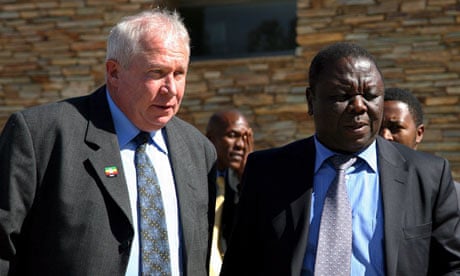 MDC minister Roy Bennet, pictured with Morgan Tsvangirai, was arrested this week 