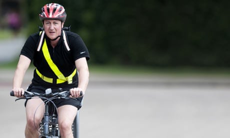 Felicity blog on Tories : David Cameron Arrives At Work On His Bicycle