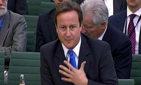 David Cameron gives evidence to the Speaker's conference in Westminster on 20 October 2009.