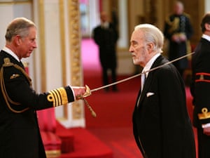 Christopher Lee: Sir Christopher Lee receives his knighthood