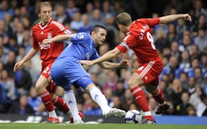 Chelsea v Liverpool : Lucas , Lampard and Gerrard