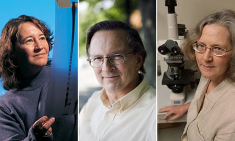 2009 Nobel Prize in medicine : Americans Elisabeth H. Blackburn, Jack W. Szostak and Carol Greider 
