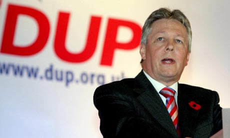 Northern Ireland's first minister Peter Robinson