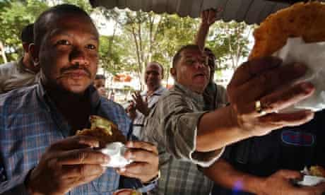 Stall selling arepas in Venezuela