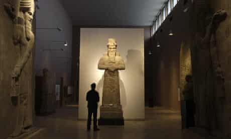 An Assyrian statue in Iraq's national museum