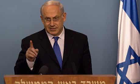 Binyamin Netanyahu gives a televised press conference in Jerusalem
