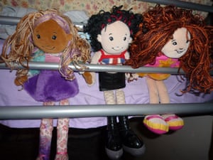 Kingsmead School: Emete's picture of her dolls Jessica, Joey and Sam