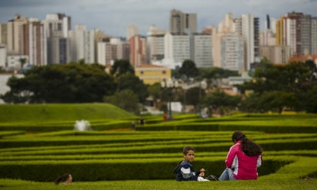 View of the botanical gardens in the city of Curitiba, Brazil