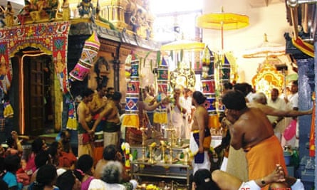 A scene from Highgate Hill Murugan Hindu temple