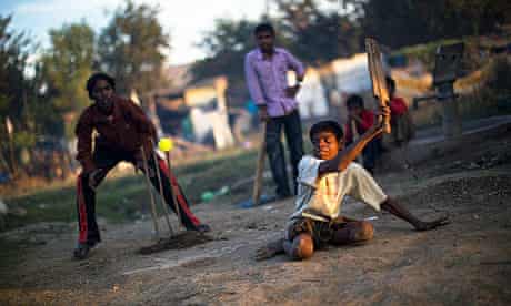 Bhopal teenager Sachin Kumar, whose legs were affected by a birth defect, plays cricket