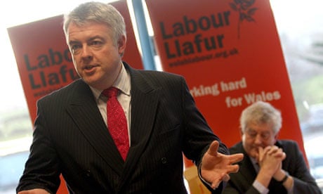 Carwyn Jones (left) has taken over as Welsh Labour leader from Rhodri Morgan (right).