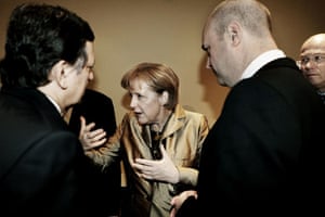 Copenhagen : Merkel,  Fredrik Reinfeldt and Jose Manuel Barroso at Copenhan