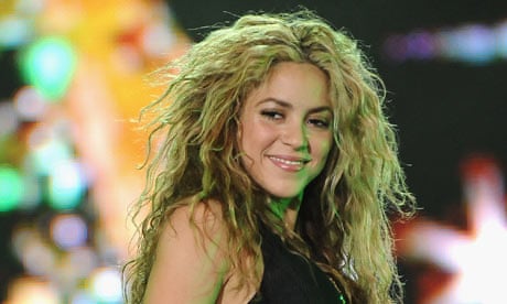 Shakira performing live in Spain last year