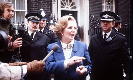 Margaret Thatcher outside 10 Downing Street following her election as prime minister in 1979.