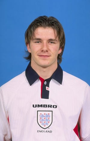 David Beckham hair: 1997: David Beckham of England