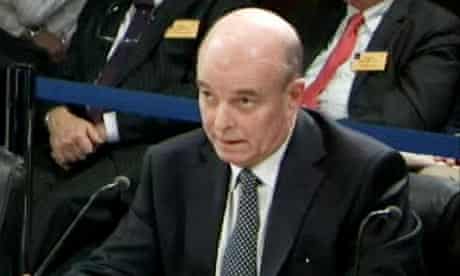 Sir John Scarlett giving evidence to the Chilcot inquiry into the war in Iraq on 8 December 2009.